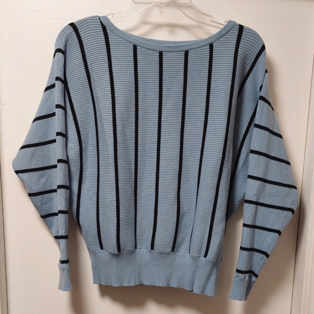 PREMISE Dolman Sleeve Striped Pullover Sweater